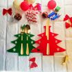 6pcs Christmas Tree Knife and Fork Sleeve Tableware Bag - Green - 5