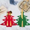 6pcs Christmas Tree Knife and Fork Sleeve Tableware Bag (Red) - 3