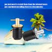 Marine Motorboat Deck Cross Drain Plug Screw, Copper 32mm - 4