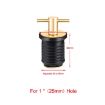 Marine Motorboat Deck Cross Drain Plug Screw - Copper 25mm - 2