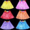 30cm Halloween Hula Show Costume Grass Skirt Pink - 3