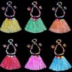 30cm Halloween Hula Show Costume Grass Skirt Red - 4