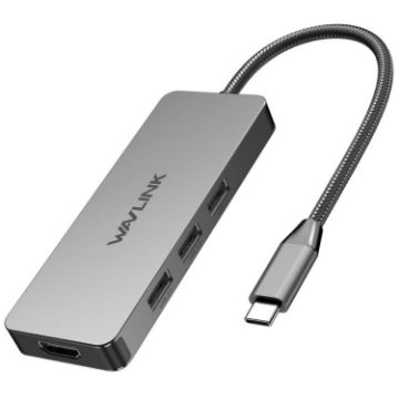 WAVLINK UHP3416 7-in-1 PD100W Charging Dock - Dark Grey - 1