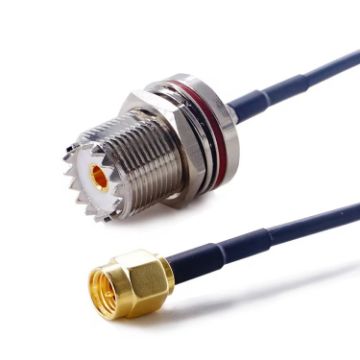 50cm SMA Male to SO239 UHF Female Coaxial RF Cable RG174 - Coax Connector - 1