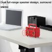 BT21 Retro USB Flash Drive FM Radio Wireless Bluetooth Speaker, Pink - 5