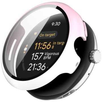 Google Pixel Watch 3 45mm Protective Case Pink+White - 1