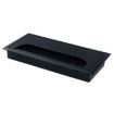 ABS Table Rectangle Wire Hole Cover Outlet Port With Brush PC Desk Cable Organizer - 1