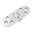 Thickened Zinc Alloy Half Round Table Flip Hinge - Silver - 1