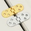 Gold Cabinet Door Folding Hinge - Thickened Zinc Alloy - Half Round Table Flip - 5