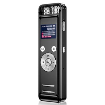 ZD43B Dual Mic Voice Recorder, 32GB Memory (Black) - 1