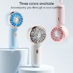 Mini Turbine Handheld Cute Rabbit Electric Fan - Pink - 9