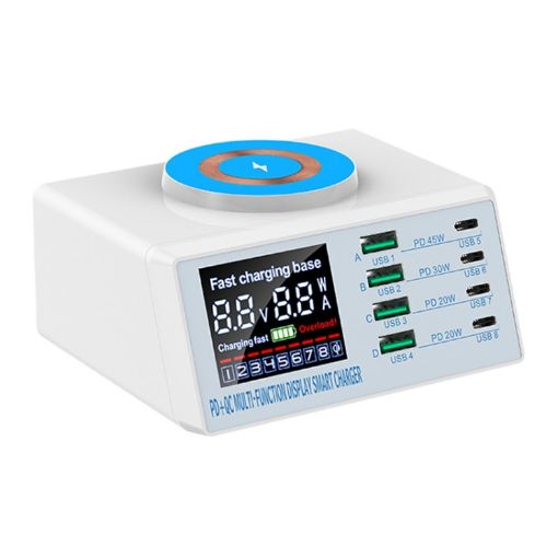 X9M 9-in-1 110W USB+PD Smart Multi-ports QI Magnetic Wireless Charger - 1