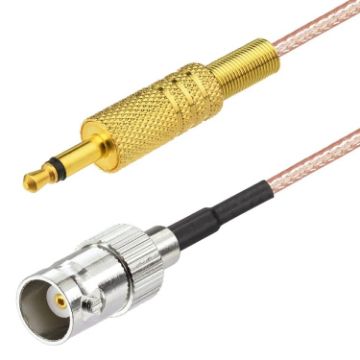 50cm BNC Female to 3.5mm Male Stereo Adapter Cable - 1