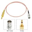 BNC Female to 3.5mm Male Adapter Cable - 30cm RG316 Audio Cable - 2