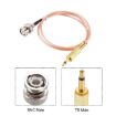 15cm BNC Male to 3.5mm Male Stereo Adapter Cable - 2