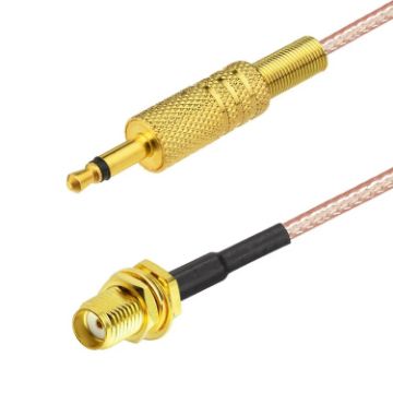 50cm SMA Female to 3.5mm Male RG316 Coax RF Cable - 1