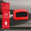 Blue Mini Card USB Flash Drive FM Radio Retro Wireless Bluetooth Speaker - 4