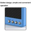 Blue Mini Card USB Flash Drive FM Radio Retro Wireless Bluetooth Speaker - 6