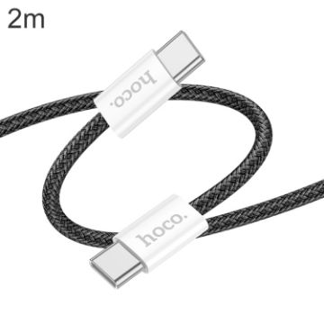hoco X104 USB-C to USB-C 60W Charging Cable, 2m - Black - 1