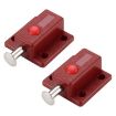 Plastic Cabinet Door Spring Latch Safety Lock - 2pcs, Brown - 1