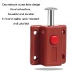 Plastic Cabinet Door Spring Latch Safety Lock - 2pcs, Brown - 5