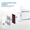 Waterproof Wireless Doorbell Set - 2 Receivers & Transmitters - US Plug - 6