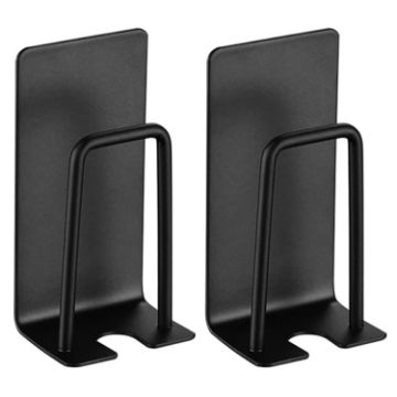 Stainless Steel Sponge Holder & Toothbrush Organizer - Black - 1