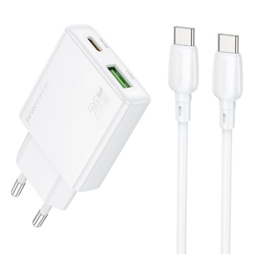 BOROFONE BN24 PD 20W USB Type-C Charger Set with 1m Cable EU Plug - 1