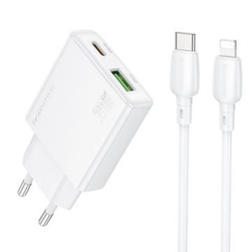 BOROFONE BN24 PD 20W USB Type-C Charger with 1m Cable Set EU Plug - 1