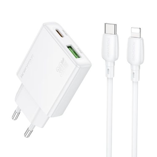 BOROFONE BN25 PD 30W USB Type-C Charger with 1m Cable Set EU Plug - 1