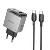 BOROFONE BN20 PD35W USB Type-C Charger with 1m Type-C to Type-C Cable EU Plug - 1