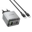 BOROFONE BN20 PD35W USB Type-C Charger with 1m Type-C to Type-C Cable EU Plug - 3