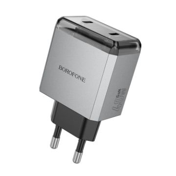 BOROFONE BN21 PD 40W 2 Type-C Charger EU Plug - Tarnish - 1
