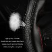 38cm Cowhide Steering Wheel Cover - Coffee - 4