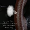 38cm Cowhide Hand-sewn Steering Wheel Cover - Coffee - 6