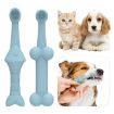 2pcs Cats And Dogs Silicone Toothbrush Set - Green - 2