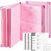Accordion Document Bag File Folio Pink - 1