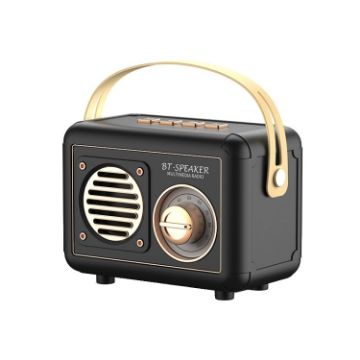 Mini Retro Card USB Flash Drive FM Radio Bluetooth Speaker - 1