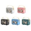 Mini Retro Card USB Flash Drive FM Radio Wireless Bluetooth Speaker Sky Blue - 2