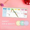 Undated Metal Coil Weekly Planner - 60 Sheets - Black - 5