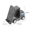 T20S 3-In-1 15W Small Forklift-Shaped Wireless Charger (Gray) - 2