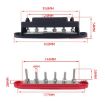 M6 RV Yacht High Current 6-column 250A Base Busbar - Red - 3