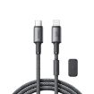 JOYROOM S-A50 Fast Charging Data Cable, Type-C to 8 Pin, 1.2m - Dark Gray - 1