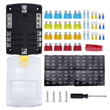 6-Way LED Indicator Fuse Box Socket for RV and Yacht - 1
