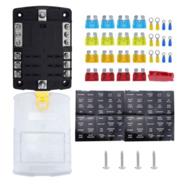 6-Way LED Indicator Fuse Box Socket for RV and Yacht - 1