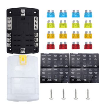 6-Way LED Indicator Fuse Box Socket for RV and Yacht - 1