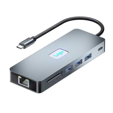 BYL-2411 11 in 1 Type-C HUB Docking Station with USB3.0, PD100W, SD/TF, RJ45, VGA, HDTV - 1