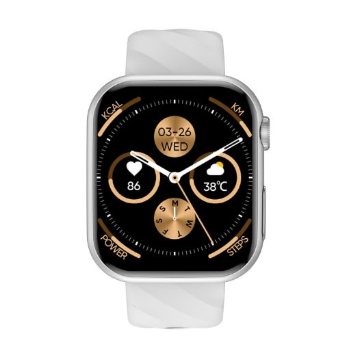 MT500 Waterproof Smart Watch - Electrocardiogram/Temperature - White - 1