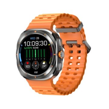 W7 1.43" IP68 Waterproof Smart Watch - Orange - 1