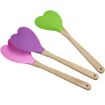 High Temp Nonstick Heart Silicone Spatula Spoon - Purple - 2